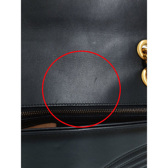 Gucci GG Marmont Quilted Small Shoulder Bag Chain Black - Picture 4 of 9